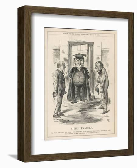 Bad Example, Disraeli and Gladstone at Loggerheads-John Tenniel-Framed Art Print