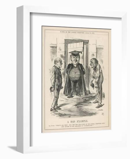 Bad Example, Disraeli and Gladstone at Loggerheads-John Tenniel-Framed Art Print