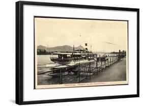 Bad Godesberg Bonn, Dampfer an Der Landebrücke-null-Framed Giclee Print