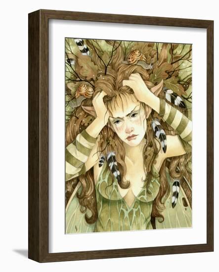 Bad Hair Day Fairy-Linda Ravenscroft-Framed Giclee Print