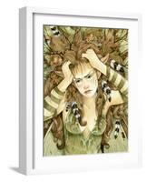 Bad Hair Day Fairy-Linda Ravenscroft-Framed Giclee Print