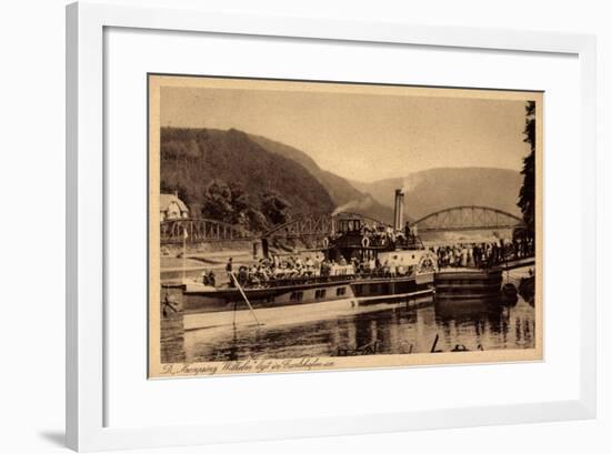 Bad Karlshafen Weser, Dampfer Kronprinz Wilhelm-null-Framed Giclee Print