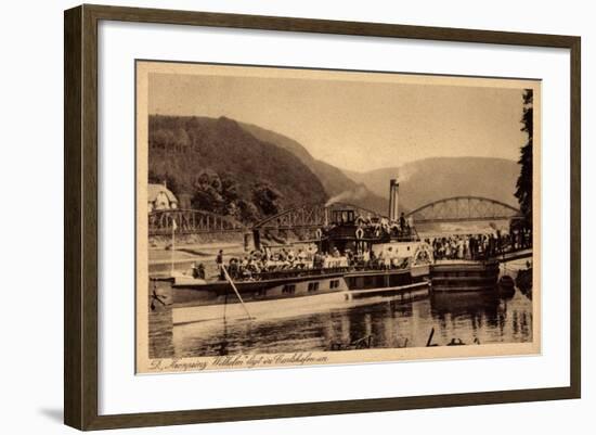 Bad Karlshafen Weser, Dampfer Kronprinz Wilhelm-null-Framed Giclee Print