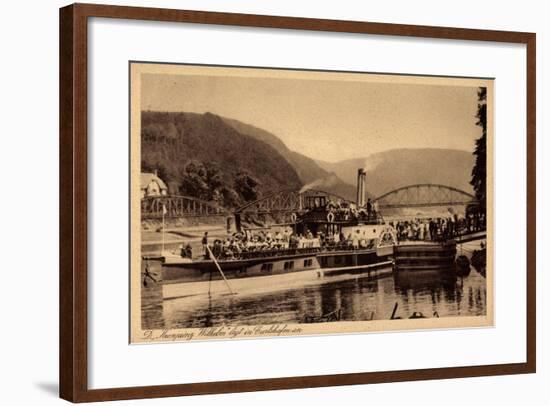 Bad Karlshafen Weser, Dampfer Kronprinz Wilhelm-null-Framed Giclee Print