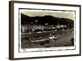 Bad Schandau, Elbe, Dampfer Leipzig, Hahn 12074-null-Framed Giclee Print