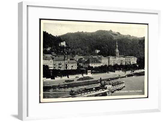Bad Schandau, Elbe, Dampfschiff Schandau, Ort--Framed Giclee Print