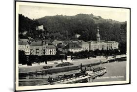 Bad Schandau, Elbe, Dampfschiff Schandau, Ort-null-Mounted Giclee Print