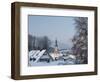 Bad Tolz Spa Town Covered By Snow at Sunrise, Bavaria, Germany-Richard Nebesky-Framed Photographic Print