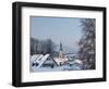 Bad Tolz Spa Town Covered By Snow at Sunrise, Bavaria, Germany-Richard Nebesky-Framed Photographic Print