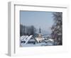 Bad Tolz Spa Town Covered By Snow at Sunrise, Bavaria, Germany-Richard Nebesky-Framed Photographic Print