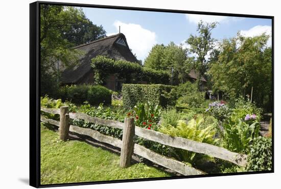 Bad Zwischenahn, Garden in the open-air museum Ammerland farmhouse-Torsten Krüger-Framed Stretched Canvas