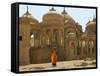 Bada Bagh with Royal Chartist and Finely Carved Ceilings, Jaisalmer, Rajasthan, India-Keren Su-Framed Stretched Canvas