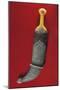 Baddihy-Style Man's Dagger, Janbiya, with Pressed Amber Hilt and Silver Sheath Inset with Coral-null-Mounted Giclee Print