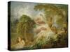 Badende Mädchen. Um 1772 - 1775-Jean Honoré Fragonard-Stretched Canvas