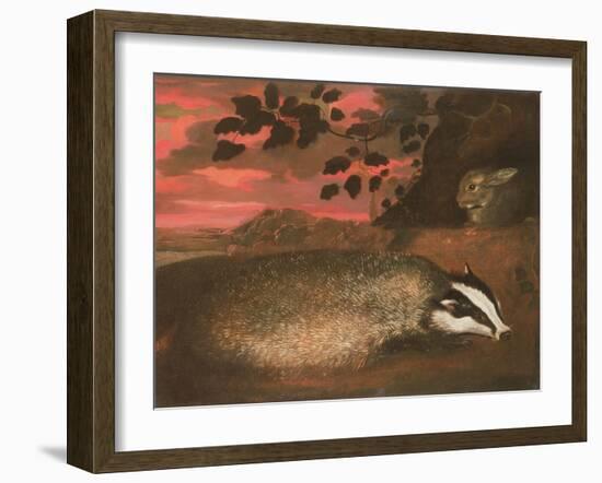 Badger, 17th Century-Francis Barlow-Framed Giclee Print