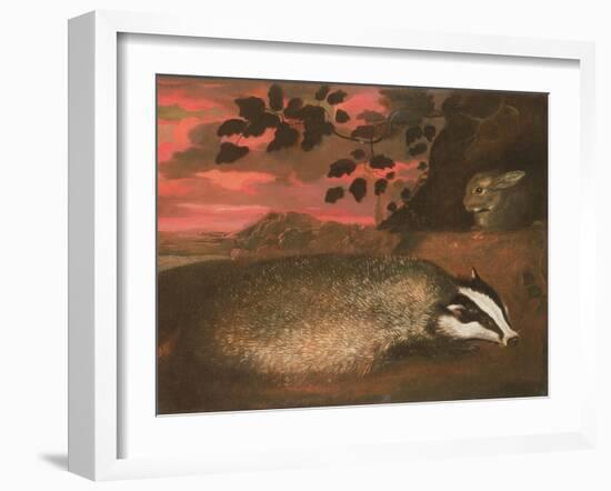 Badger, 17th Century-Francis Barlow-Framed Giclee Print