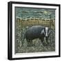 BADGER AND COWS-PJ Crook-Framed Giclee Print