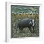 BADGER AND COWS-PJ Crook-Framed Giclee Print