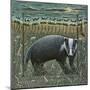 BADGER AND COWS-PJ Crook-Mounted Giclee Print