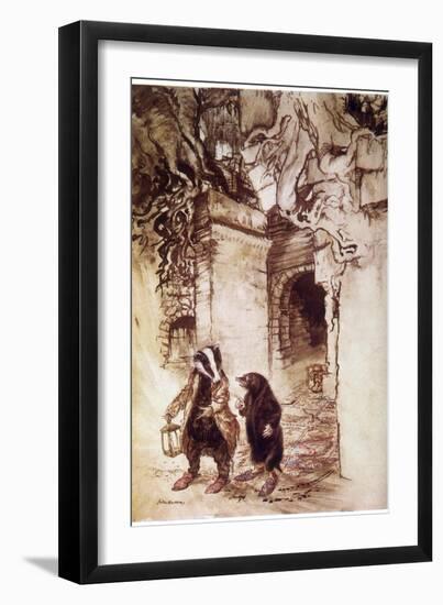 Badger and Mole, Willow-Arthur Rackham-Framed Photographic Print