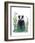 Badger In The Garden-Fab Funky-Framed Art Print
