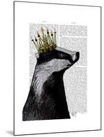 Badger King-Fab Funky-Mounted Art Print