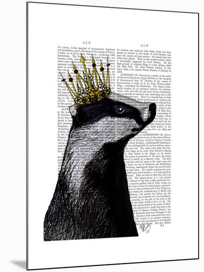 Badger King-Fab Funky-Mounted Art Print