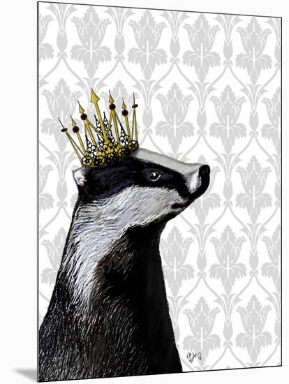 Badger King-Fab Funky-Mounted Art Print