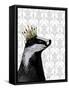 Badger King-Fab Funky-Framed Stretched Canvas