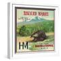 Badger Orange Label - Exeter, CA-Lantern Press-Framed Art Print