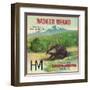 Badger Orange Label - Exeter, CA-Lantern Press-Framed Art Print