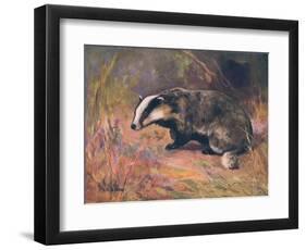 Badger, Swan, Wild Beasts-Cuthbert Swan-Framed Art Print