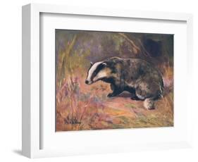 Badger, Swan, Wild Beasts-Cuthbert Swan-Framed Art Print