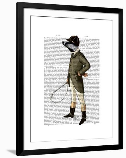 Badger the Rider Full-Fab Funky-Framed Art Print