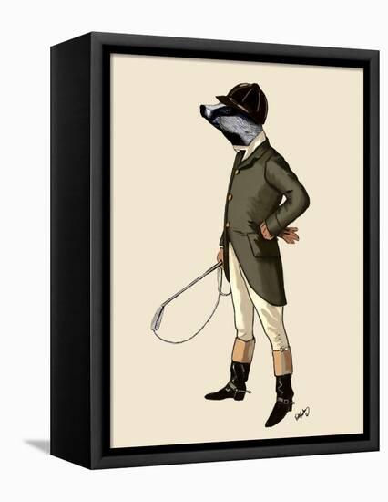 Badger the Rider Full-Fab Funky-Framed Stretched Canvas