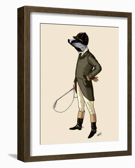 Badger the Rider Full-Fab Funky-Framed Art Print