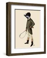 Badger the Rider Full-Fab Funky-Framed Art Print