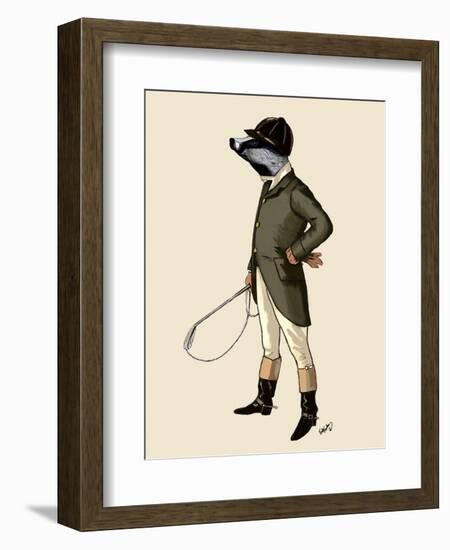 Badger the Rider Full-Fab Funky-Framed Art Print