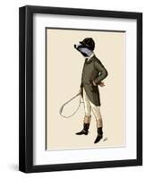 Badger the Rider Full-Fab Funky-Framed Art Print