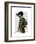 Badger the Rider Portrait-Fab Funky-Framed Art Print