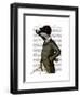 Badger the Rider Portrait-Fab Funky-Framed Art Print