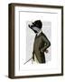 Badger the Rider Portrait-Fab Funky-Framed Art Print