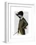 Badger the Rider Portrait-Fab Funky-Framed Art Print