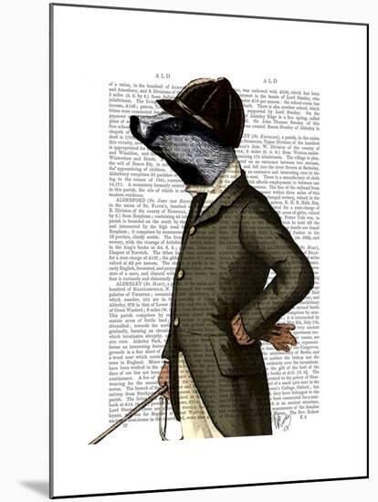 Badger the Rider Portrait-Fab Funky-Mounted Art Print