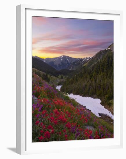 Badger Valley Sunrise, Olympic National Park, Washington, USA-Gary Luhm-Framed Premium Photographic Print