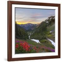 Badger Valley Sunrise, Olympic National Park, Washington, USA-Gary Luhm-Framed Photographic Print