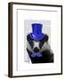 Badger with Blue Top Hat and Moustache-Fab Funky-Framed Art Print