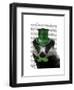 Badger with Green Top Hat and Moustache-Fab Funky-Framed Art Print