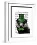 Badger with Green Top Hat and Moustache-Fab Funky-Framed Art Print