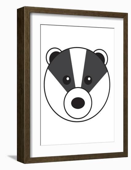 Badger-null-Framed Art Print